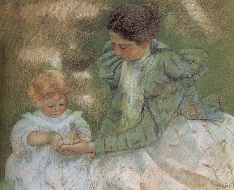 Mary Cassatt Mother and son Norge oil painting art